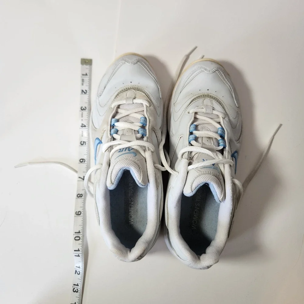 Nike Air Womens Training Shoes White Blue Vintage 2007 Y2K Sneakers 8.5 - Picture 6 of 11